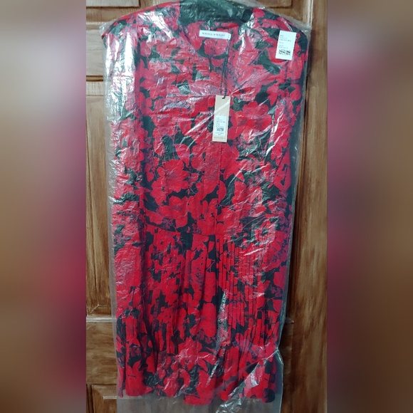 ✨️Final Price✨️ NWT sz M Rebecca Minkoff Red+Black Cassandra Cocktail Dress - Picture 6 of 9